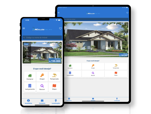 Conheça o app da imobiliária!